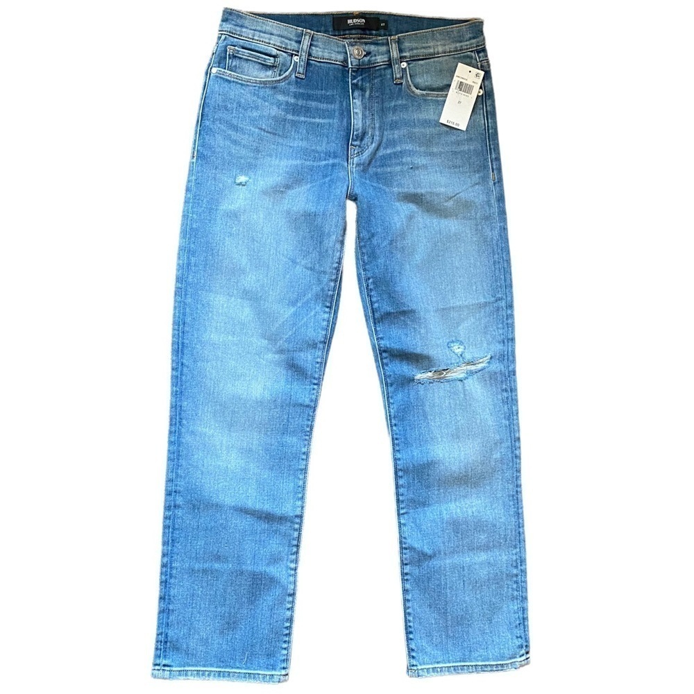 WOMENS HUDSON NICO DISTRESSED MID-RISE STRAIGHT ANKLE JEANS ~ SIZE 27 NWT